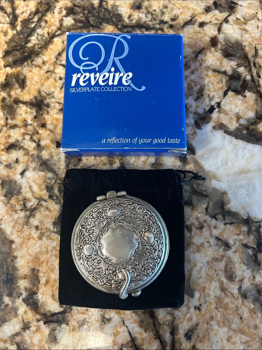 Vintage Reveire Dual Compact Silverplate Mirror